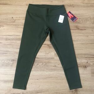 Zella Olive Green Live In Midi Leggings